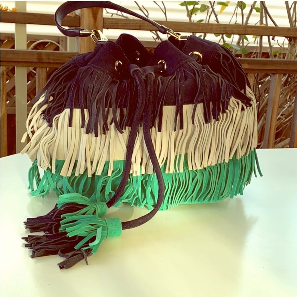 Boden Suede Fringed Bag